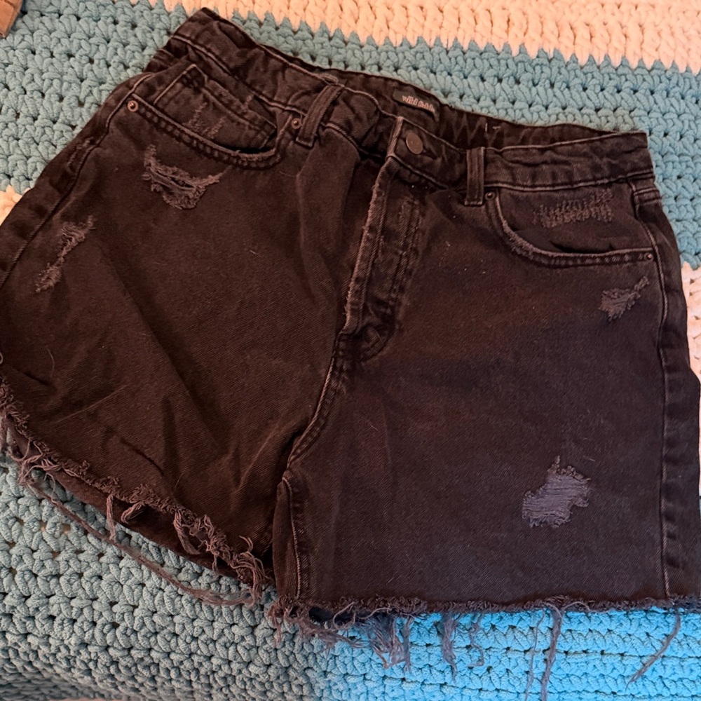 Wild Fable Black Distressed Jean Shorts